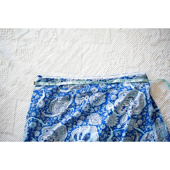 NEW Coolibar Sandbar Swim Skort XXL Bathing Suit Paisley Blue SPF 50 Resort Pool - Picture 3 of 5